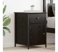 ULUYYUC Lot de 2 Tables de Chevet Chêne Noir 40 x 42 x 60 cm en Bois d'ingénierie avec tiroir, Design Industriel Rustique, Rangement Chambre et Salon, Console compacte pour Petit Espace