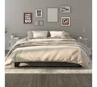 ULUYYUC Lot de 2 tables de chevet gris Sonoma - 40 x 40 x 50 cm - En bois avec porte - Design moderne - Commode de rangement pour chambre et salon