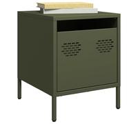 ULUYYUC Lot de 2 Tables de Chevet industrielles en Acier laminé Vert Olive 35x39x43,5 cm avec 1 tiroir chacun, Meubles de Rangement Robustes et faciles à Nettoyer pour Chambre Salon Bureau