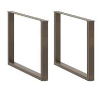 ULUYYUC Lot de 3 pieds de table à manger en forme de U - 100 x (72-73) cm - En acier revêtu par pulvérisation - Design moderne - Construction robuste - Pieds de nivellement réglables en hauteur - Pour