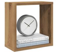 ULUYYUC Lot de 4 étagères murales modernes en bois de chêne artisanal, 30 x 15 x 30 cm, espace de rangement pour livres, décoration, plantes, pratiques pour le salon, la chambre à coucher et la