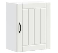 ULUYYUC Lucca Armoire de cuisine suspendue blanche 50 x 31 x 60 cm en matériau dérivé du bois avec portes en verre Solution peu encombrante Design moderne pour petite cuisine, appartement célibataire