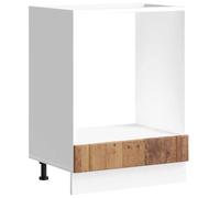 ULUYYUC Lucca Meuble bas de cuisine en bois recyclé 60 x 46 x 81,5 cm avec pieds réglables Grand compartiment pour four, micro-ondes, peu encombrant, pour petite cuisine
