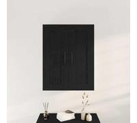 ULUYYUC Meuble Mural de Rangement Cuisine chêne Noir 69,5x34x90 cm Bois d ingénierie Portes battantes poignées T Gain de Place pour Salon Salle à Manger Bureau