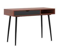 ULUYYUC Petit bureau de jeu, table de bar, table à manger, bureau d'ordinateur avec tiroir, en matériau dérivé du bois, pour salon, cuisine, bureau, chambre d'adolescent - Marron - 110 x 50 x 75 cm
