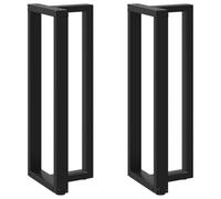 ULUYYUC Pieds de table en acier en forme de T noirs - Hauteur réglable de 110 à 111 cm - Pour salle à manger, cuisine, bureau à domicile