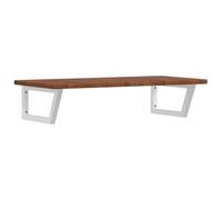 ULUYYUC Plateau de lavabo en bois de chêne avec support en acier 100 x 50 cm