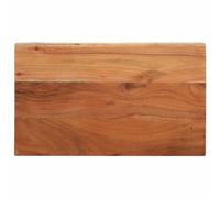 ULUYYUC Plateau de table - 50 x 20 cm - En bois d'acacia massif - 3,8 cm d'épaisseur - Plaque rectangulaire en bois à monter soi-même - Design rustique moderne - Pour table de bar, table d'appoint