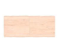 ULUYYUC Plateau de table en chêne - 140 x 60 cm - En bois massif non traité - Avec bord d'arbre - Pliable - Universel - Robuste et moderne - Pour la maison, le bureau, la cuisine, le balcon