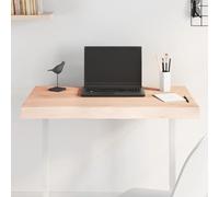 ULUYYUC Plateau de table en chêne, 80 x 50 cm, en bois massif non traité, avec bord d'arbre de 2 à 6 cm d'épaisseur, à monter soi-même, pour salle à manger, bureau, cuisine, balcon