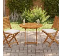 ULUYYUC Plateau de table en teck massif 80 cm rond 2,5 cm finement poli, robuste et durable, pour cuisine, salle à manger, balcon, terrasse et gastronomie