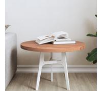 ULUYYUC Plateau de table rond en bois de hêtre massif 50 x 2,5 cm - Design moderne - Robuste et durable - Pour table de bar, table d'appoint, cuisine, salon, bureau