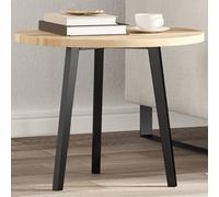 ULUYYUC Plateau de table rond en bois massif d'acacia - 50 x 2 cm - Non traité - Durable - Design naturel moderne - Pour salon, salle à manger, bureau