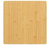 ULUYYUC Plateau en bambou laqué 40 x 40 x 2,5 cm - Plateau de table en bois massif arrondi - Pour table basse/d'appoint, bureau, salon, bureau, cuisine