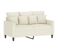 ULUYYUC Reading Chair Canapé de jardin, fauteuil de lecture, canapé 2 places, crème, 120 cm, en velours, pour balcon, chambre d'adolescent, chambre à coucher, salon
