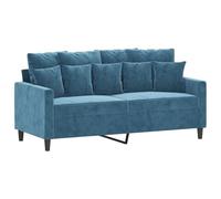 ULUYYUC Reading Chair Canapé de jardin, fauteuil de lecture, petit canapé, canapé 2 places, bleu, 140 cm, en velours, pour balcon, chambre d'adolescent, chambre à coucher, salon