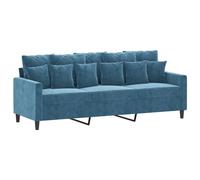 ULUYYUC Reading Chair Canapé de jardin, fauteuil de lecture, petit canapé, canapé 3 places, bleu, 180 cm, en velours, pour balcon, chambre d'adolescent, chambre à coucher, salon