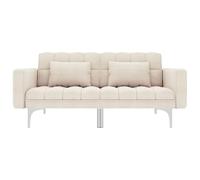 ULUYYUC Reading Chair Grand fauteuil moderne petit canapé - Canapé-lit en tissu crème pour salle à manger, balcon, cuisine, chambre d'adolescent