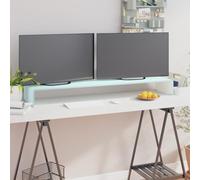 ULUYYUC Rehausseur TV en verre trempé vert 120 x 30 x 13 cm - Design moderne pour une meilleure visibilité et un rangement peu encombrant dans le salon