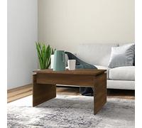 ULUYYUC Table basse marron aspect chêne en bois 68 x 50 x 38 cm avec construction stable pour salon et canapé