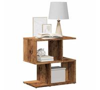 ULUYYUC Table de chevet aspect bois vieilli 50 x 30 x 51,5 cm - En bois avec support mural - Design moderne - Robuste - Peu encombrante - Petite table d'appoint pour chambre à coucher, salon, couloir