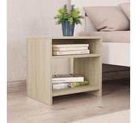 ULUYYUC Table de Chevet Chêne Sonoma 40x30x40 cm en Bois d'ingénierie, Console avec étagère Ouverte, Petite Table de Nuit Robuste et Facile à Monter pour Chambre, Salon ou Bureau