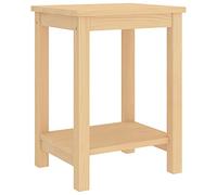 ULUYYUC Table de Chevet Naturelle 35 x 30 x 47 cm en pin Massif, Petite Table de Nuit Robuste avec étagère, Console de Salon ou Chevet de lit, Meuble de Rangement Chambre et Bureau