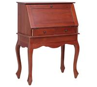 ULUYYUC Table de conférence, table de jeu, table à manger, salon, secrétaire, marron, 78 × 42 × 103 cm, bois massif d'acajou pour balcon, cuisine, bureau, chambre d'adolescent