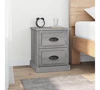 ULUYYUC Tables de Chevet 2 pcs Sonoma Gris 39 x 39 x 47,5 cm Bois d'ingénierie avec 2 tiroirs, Design Moderne et Robuste, Petite Table de Nuit Multifonction pour Chambre, Salon et Bureau