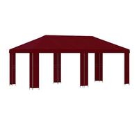 ULUYYUC Tonnelle de jardin 6 x 3 m rouge bordeaux avec toit de circulation | Tonnelle élégante de 6 x 3 m en rouge bordeaux pour terrasse et jardin, offre une grande surface d'ombrage lors d'événements.