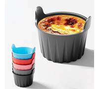 ULVBABI Lot de 5 pocheuses à œufs en silicone de qualité alimentaire pour micro-ondes, cuiseur à œufs et pocheuse, moules de cuisson polyvalents pour œufs pochés, soufflés, muffins
