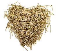 ULWSY Petits clous en laiton, 200 pièces 1.2x10mm petits clous à tête ronde pour bricolage en bois boîtes à images décoratives accessoires ménagers