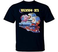 Ulysse 31 V1 Ulisses 31 Serial TV 1981 T Shirt for en Oversize Basic Tee Black T-Shirts à Manches Courtes(Large)