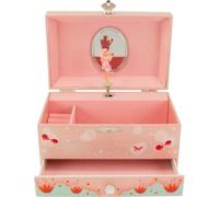 ULYSSE Coffret musical 9506 Libellule - Boîte à musique rose avec tiroir, personnage dansant, mélodie «Roméo et Juliette»