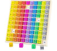 Table d'additions en bois - MATELSOM - Ludique et éducatif - Orange - Pour enfants