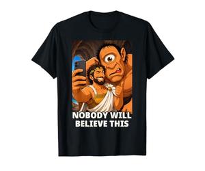 Ulysse dans l'Odyssée d'Homère Selfie avec cyclope Polyphème T-Shirt