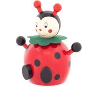 Equilibre et aventure Tirelire en bois Jolie - Coccinelle rouge à pois 13 cm - Rouge G