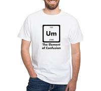 Um The Element of Confusion T Shirt Men's 100% Cotton, Classic Graphic White T-Shirt Hemden(Medium)