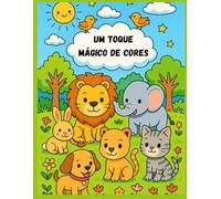 Um Toque Mágico de Cores: Livro com desenhos grandes, contornos marcantes e quadrado colorido como inspiração. Para crianças e adultos colorirem com criatividade e magia!