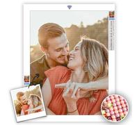 UM UPMALL Custom Diamond Art Painting - Kit de Peinture Sur Diamant Personnalisé à Partir de Photos, Légendes Personnalisées Pour la Famille et Les Amis, Pour la Décoration De la Maison-30x40cm