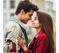 UM UPMALL Diamond Painting Personnalisé Photo - Custom 5D Broderie Diamant Peinture Kit, Personnalisez Vos Propres Photos Art Artisanat Idées de Décoration Murale Cadeaux, 50x100cm