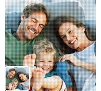 UM UPMALL Diamond Painting Personnalisé Photo - Custom Broderie Diamant Personnaliser Kit de Peinture Diamant Painting 5D DIY pour Adultes, Perle Diamant Personnalisé Photo Arts Mur Décor, 40x40cm