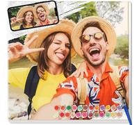 UM UPMALL Personnalisée Peinture par Numéro Adulte, Kit Peinture Numéro Adulte Personnalisé, Faites Votre Propre Photo, Avec Peintures et Pinceaux/DIY Décoration De Maison/Différentes Tailles