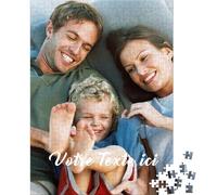 UM UPMALL Puzzle Personnalisé Photo Texte 120/200/300/500/1000 Pièces, Personnalisable Avec Votre Image, Cadeau Pour Couple, Famille, Amis, Amoureux Des Animaux De Compagnie