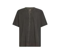 UMA Wang, Homme, Tops, Gris, Taille: M Ribbed Crewneck T-Shirt