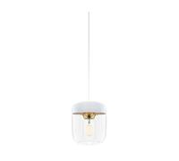 UMAGE Acorn Suspension Pendelleuchte, blanc / laiton poli avec suspension blanche