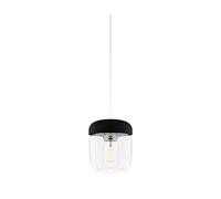 UMAGE Acorn Suspension Pendelleuchte, noir / acier poli avec suspension blanche