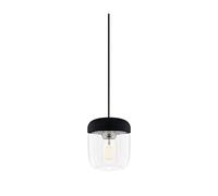 UMAGE Acorn Suspension Pendelleuchte, noir / acier poli avec suspension noire
