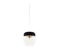 UMAGE Acorn Suspension Pendelleuchte, noir / laiton poli avec suspension blanche