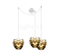 Umage Aluvia mini Cannonball Suspension 3 foyers laiton, câble blanc